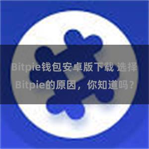 Bitpie钱包安卓版下载 选择Bitpie的原因，你知道吗？